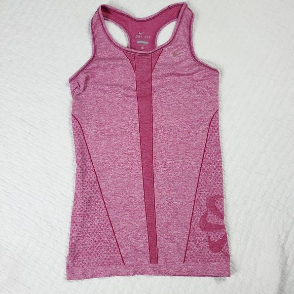 Nike Dri-Fit Racerback Marled Red Pink Athletic Wicking Running Gym Tank Top XS - Picture 11 of 11